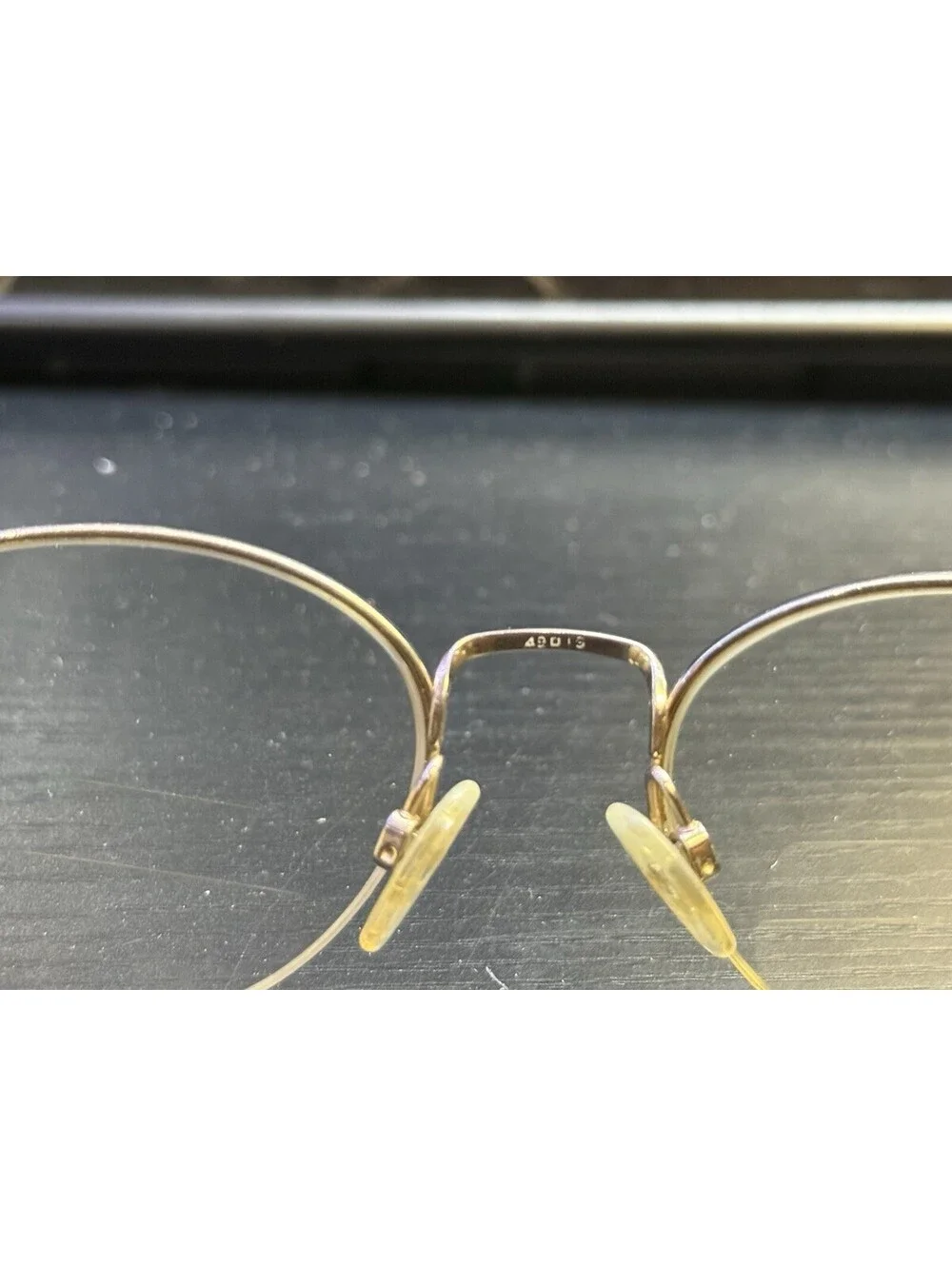 Vintage Tura 908 WIN 49-19 Eyeglasses Frames Brown Gold Japan 135mm